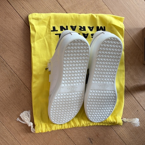 Isabel Marant White and Black Sneakers with Velcro Straps * new* unworn sz 39 - Picture 8 of 9